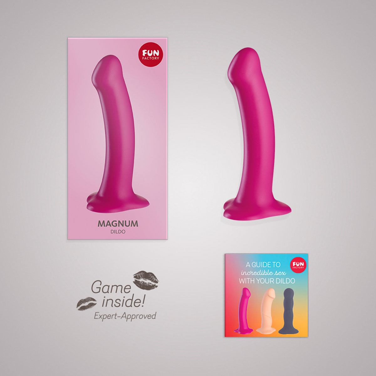 Fun Factory Magnum 7.5 in. Dildo – Silicone – Hot Pink