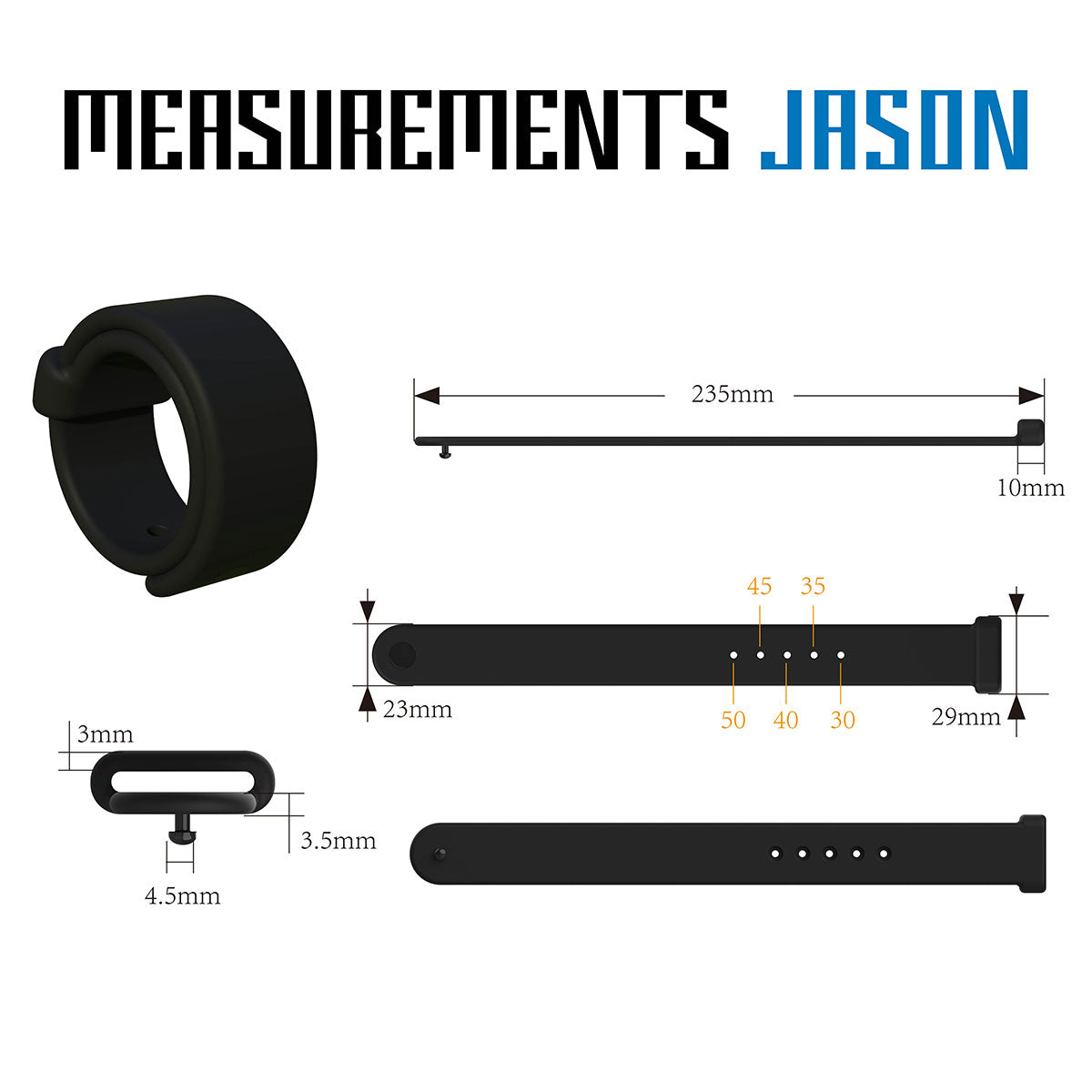 Velv'Or Rooster Jason Adjustable Cock Strap - Black
