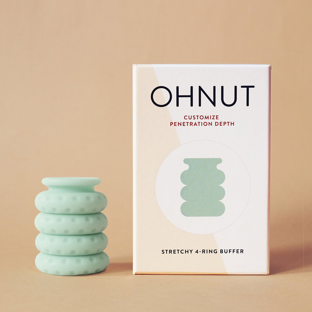 OhNut Depth-Limiting Rings 4-Pack - Teal - Customizable Fit for Comfort