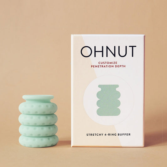 OhNut Depth-Limiting Rings 4-Pack - Teal - Customizable Fit for Comfort