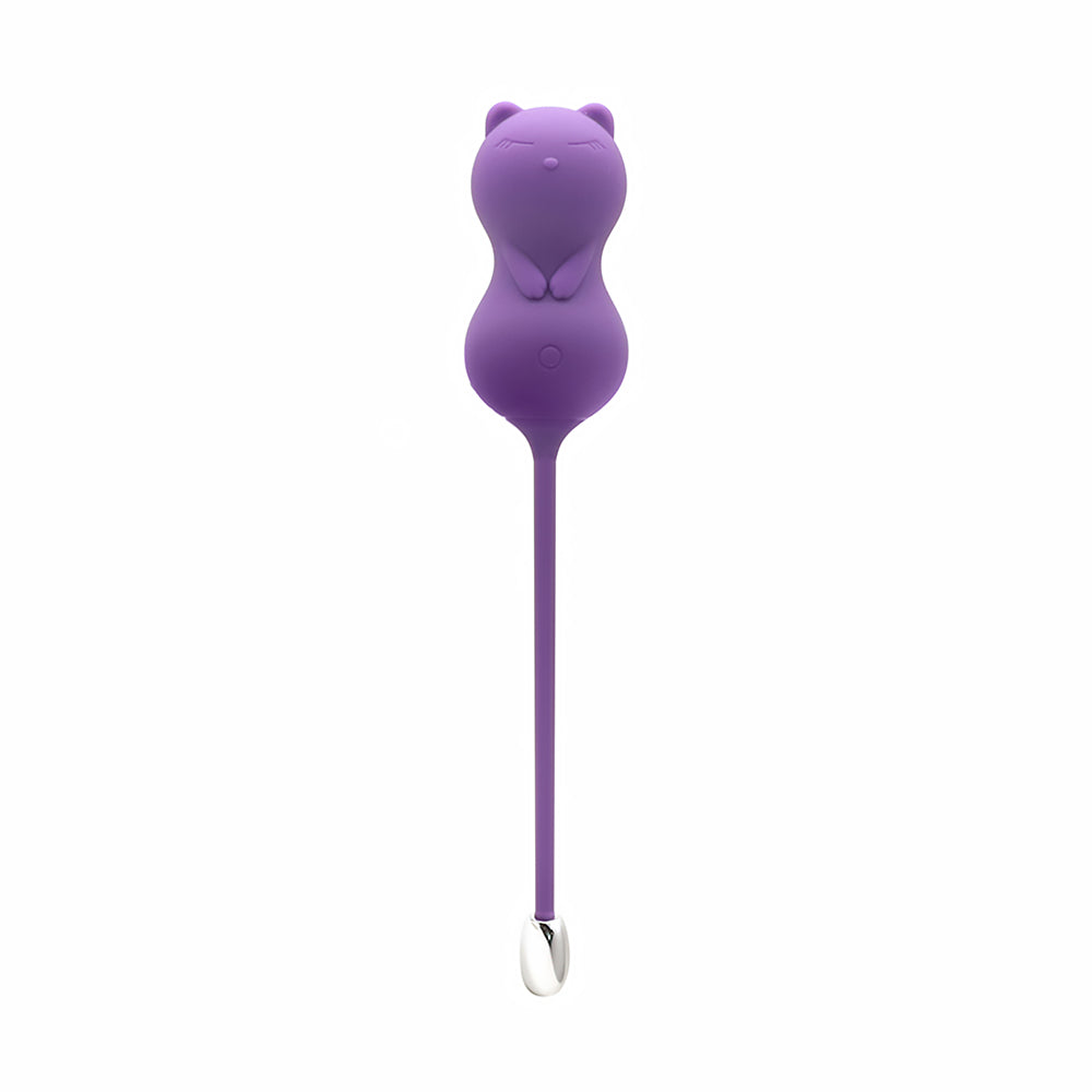 Emojibator Kitty Cat Kegel Ball Vibrator – Purple with Remote Control