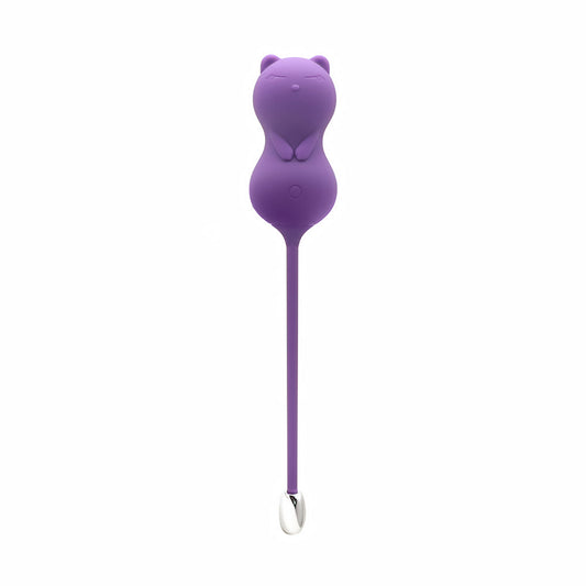 Emojibator Kitty Cat Kegel Ball Vibrator – Purple with Remote Control
