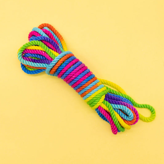 Emojibator Unicorn Rainbow Bondage Rope – 26.25 ft – Hypoallergenic Bamboo Silk
