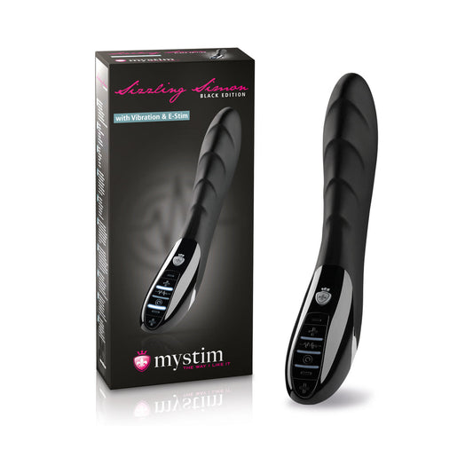 Mystim Sizzling Simon E-Stim Vibrator with Dual Motors – Black