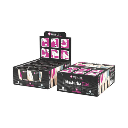 Mystim MasturbaTINS Stroker 12-Piece Display – White