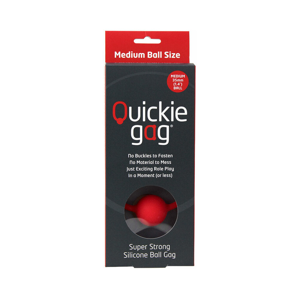 Creative Conceptions Quickie Ball Gag Medium Silicone - Red