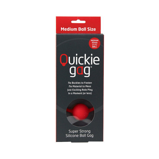 Creative Conceptions Quickie Ball Gag Medium Silicone - Red