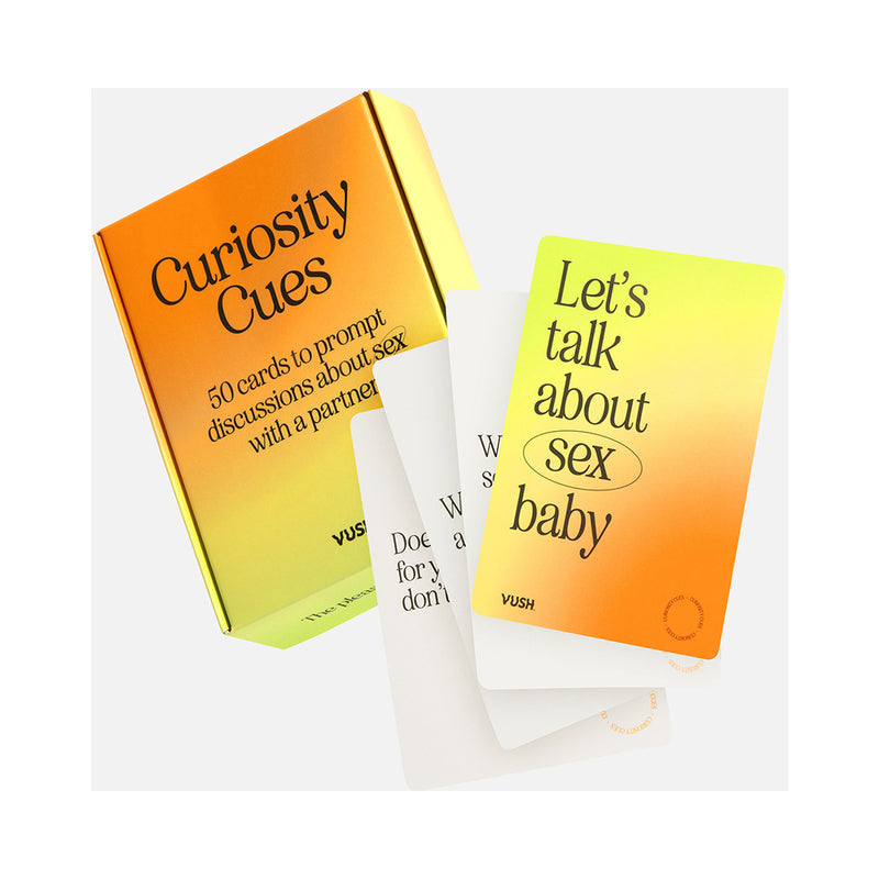 VUSH Curiosity Cues Cards – 50 Conversation Prompt Cards – Yellow