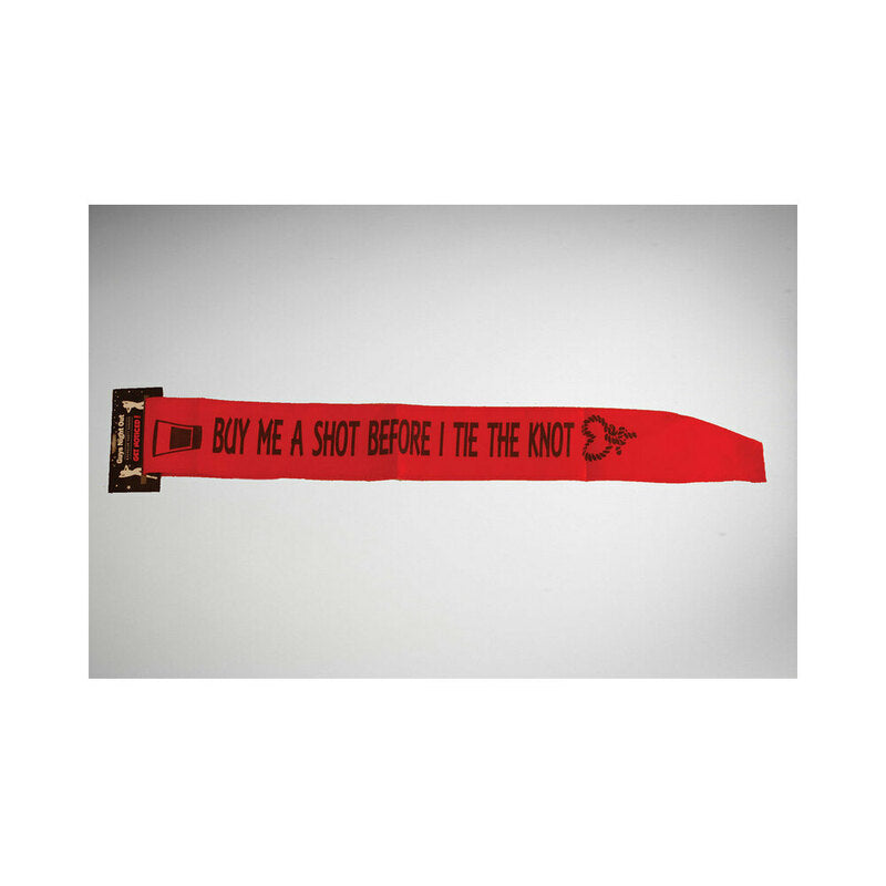 JC Production Design Buy Me A Shot Tie Knot Sash – Red