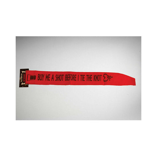 JC Production Design Buy Me A Shot Tie Knot Sash – Red