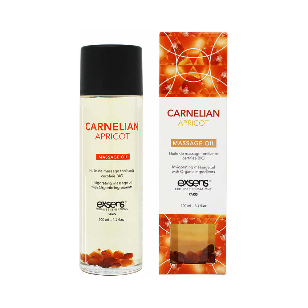 Exsens Carnelian Apricot Massage Oil – 3.4 oz – Natural and Absorbent