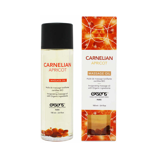 Exsens Carnelian Apricot Massage Oil – 3.4 oz – Natural and Absorbent