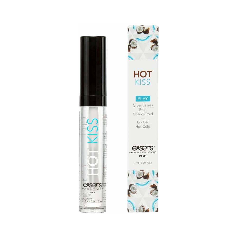 Exsens Hot Kiss Arousal Lip Gloss - Coconut Flavor - 0.24 oz