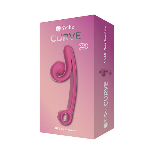 SVibe Curve Dual Stimulation Vibrator – Hot Pink