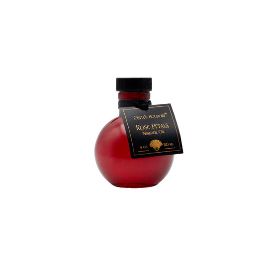 Olivia's Boudoir Massage Oil Rose Petals – 4 oz – Moisturizing Body Oil