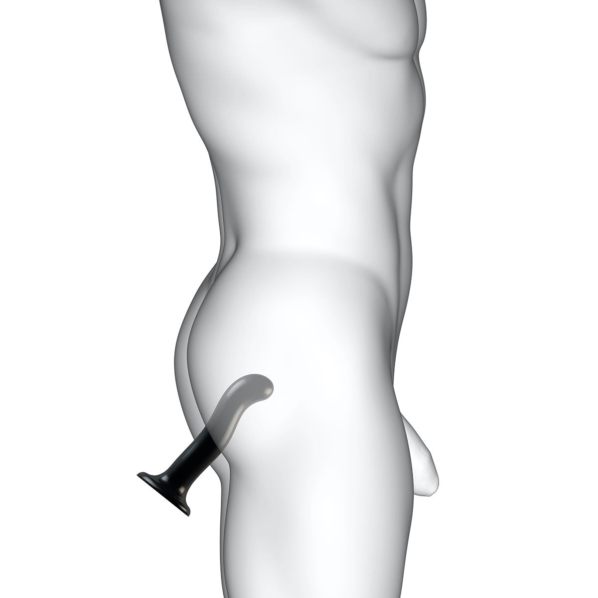 Strap-On-Me P&G-Spot Dildo – Black – Small – Ergonomic Design for G and P Spot Stimulation