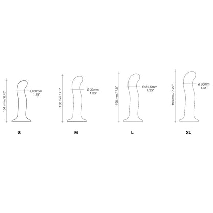 Strap-On-Me P&G-Spot Dildo – Black – Small – Ergonomic Design for G and P Spot Stimulation