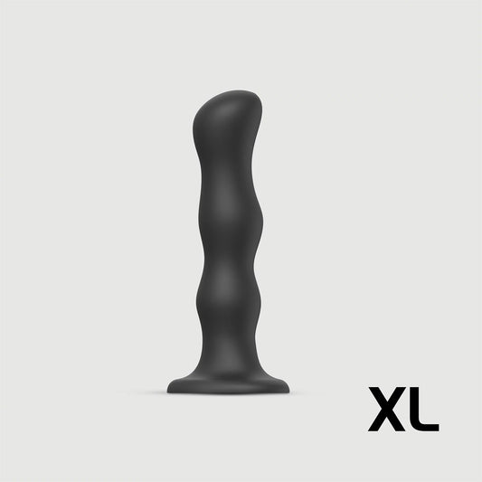 Strap-On-Me Geisha Ball Dildo XL – Black Silicone with Suction Cup