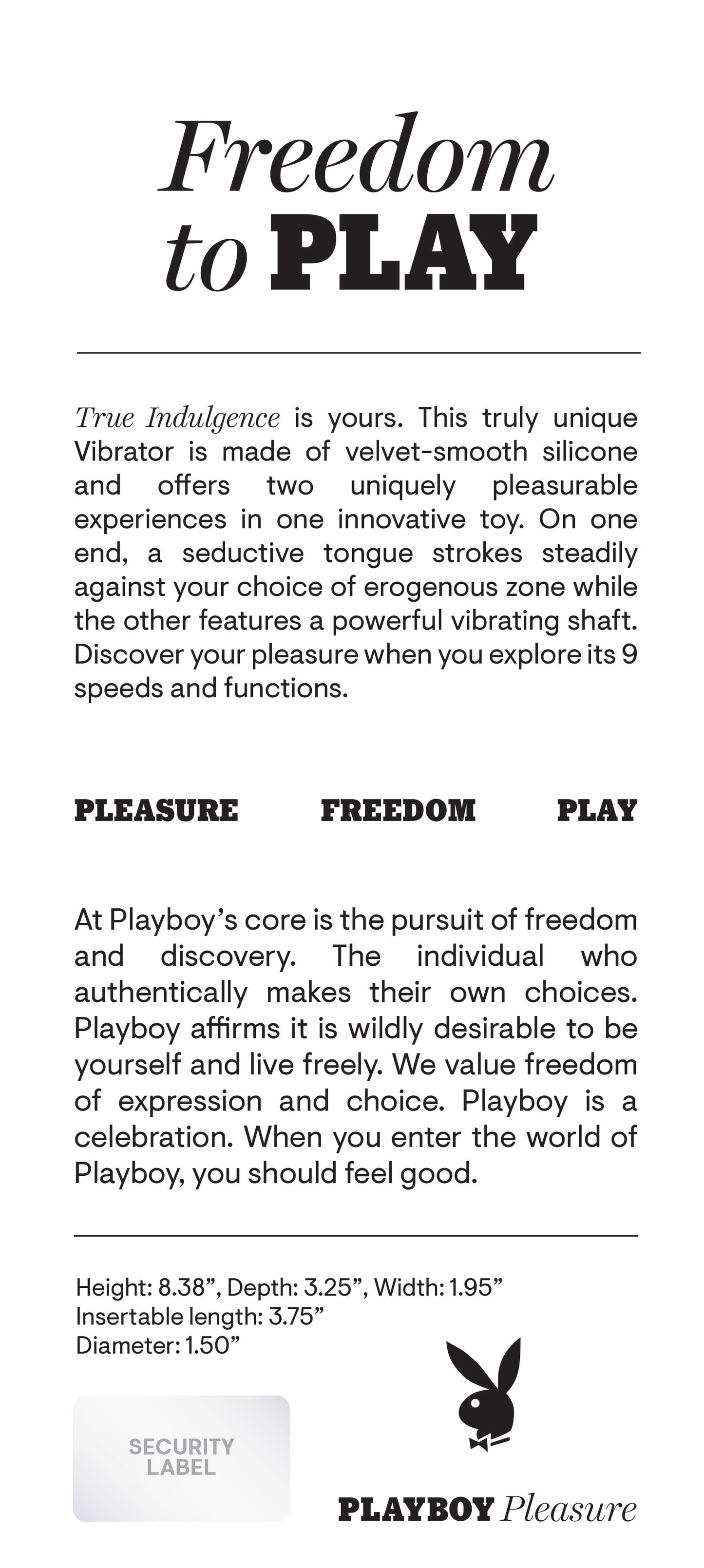 Playboy Pleasure True Indulgence Vibrator – Deep Teal