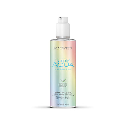 Wicked Simply Aqua Water Based Lubricant - 4 Fl. Oz. - Clear