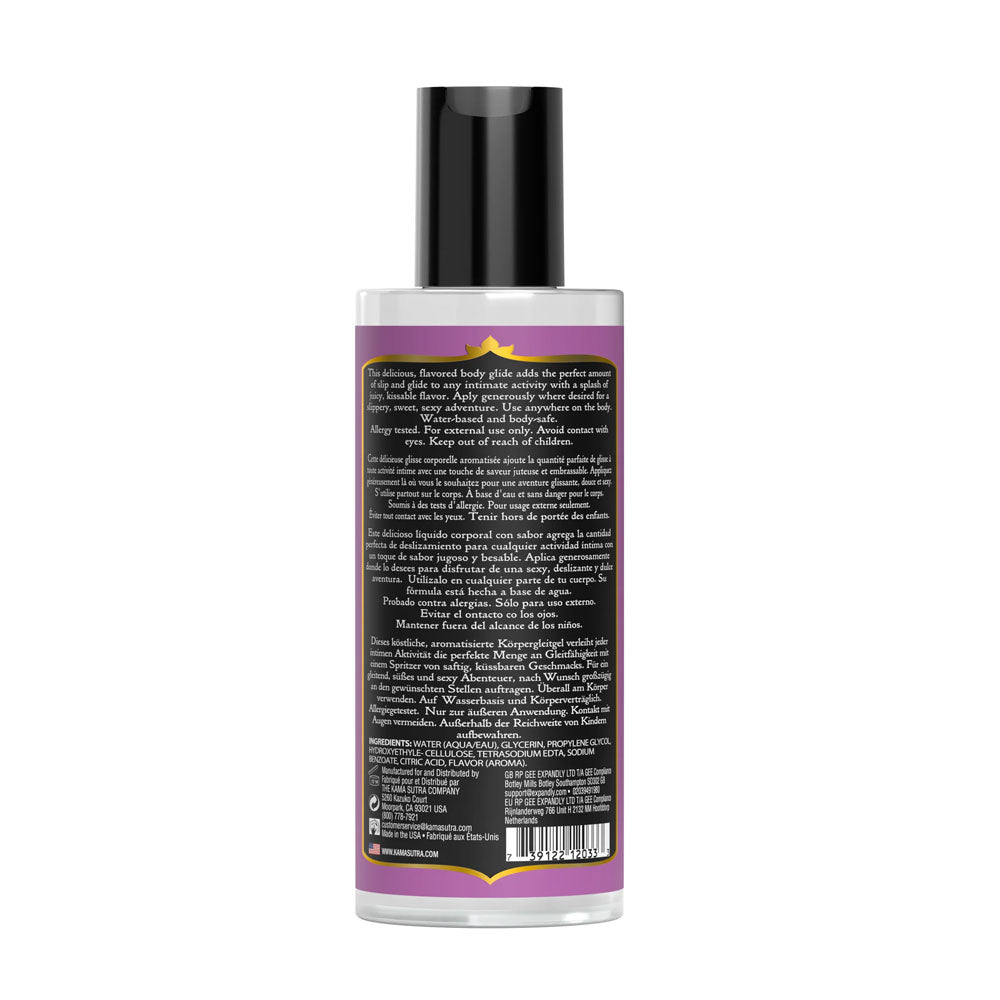 Kama Sutra Divine Nectars Flavored Body Glide - Raspberry Kiss - 5 Fl Oz