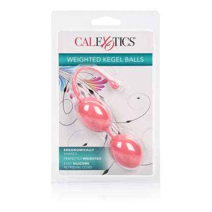CalExotics Weighted Kegel Balls - Pink - Ergonomic Design for Comfortable Use