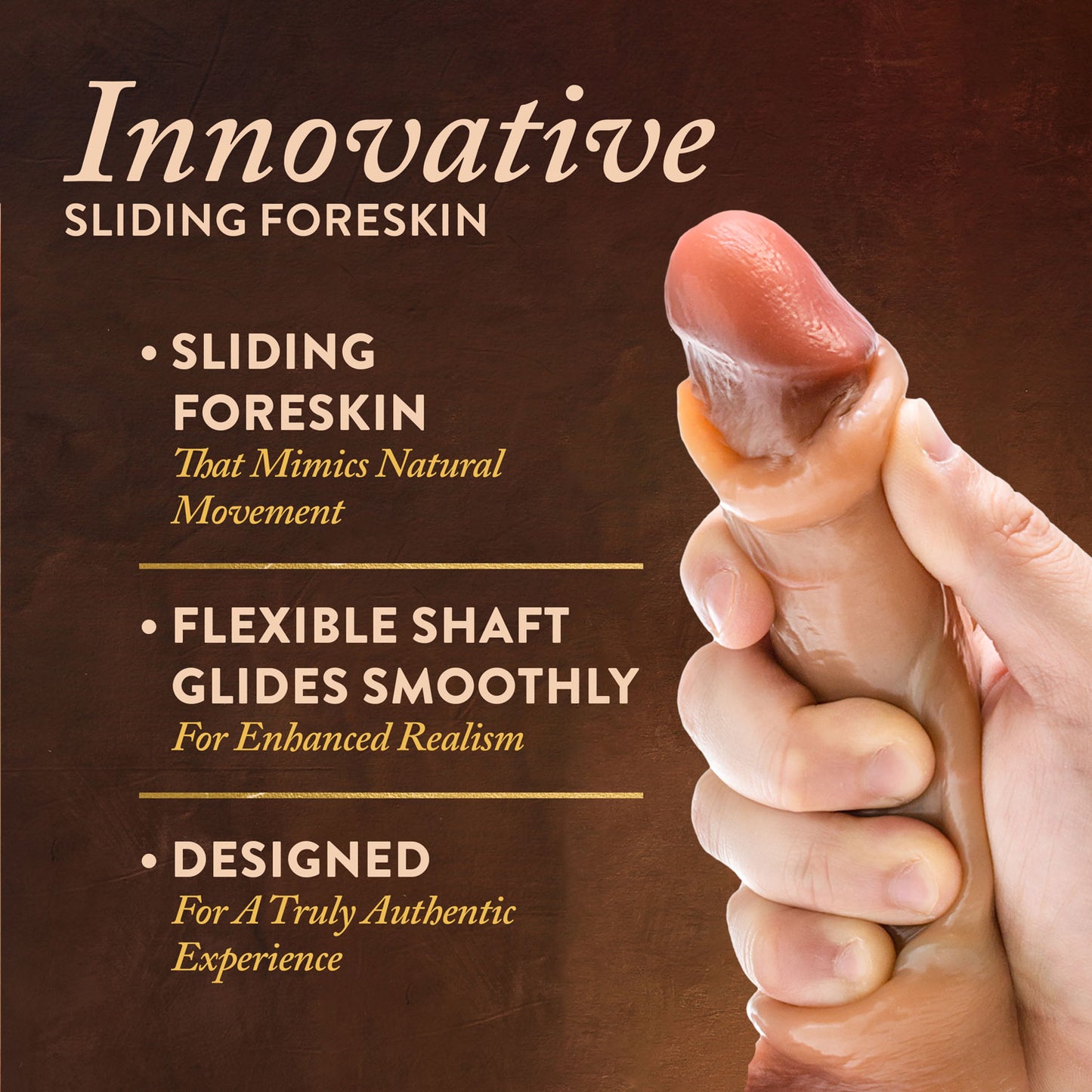 Renaissance DaVinci 8 Inch Realistic Dildo with Suction Cup - Tan