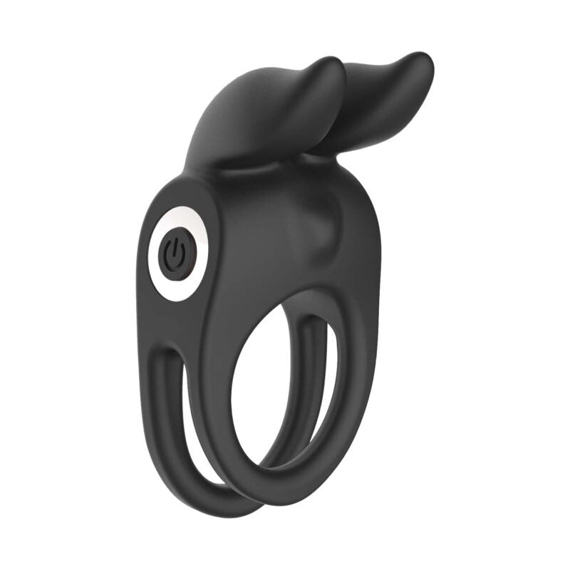 Nasstoys Enhancer Vibrating Rabbit C-Ring – Black – Dual Motor – Rechargeable
