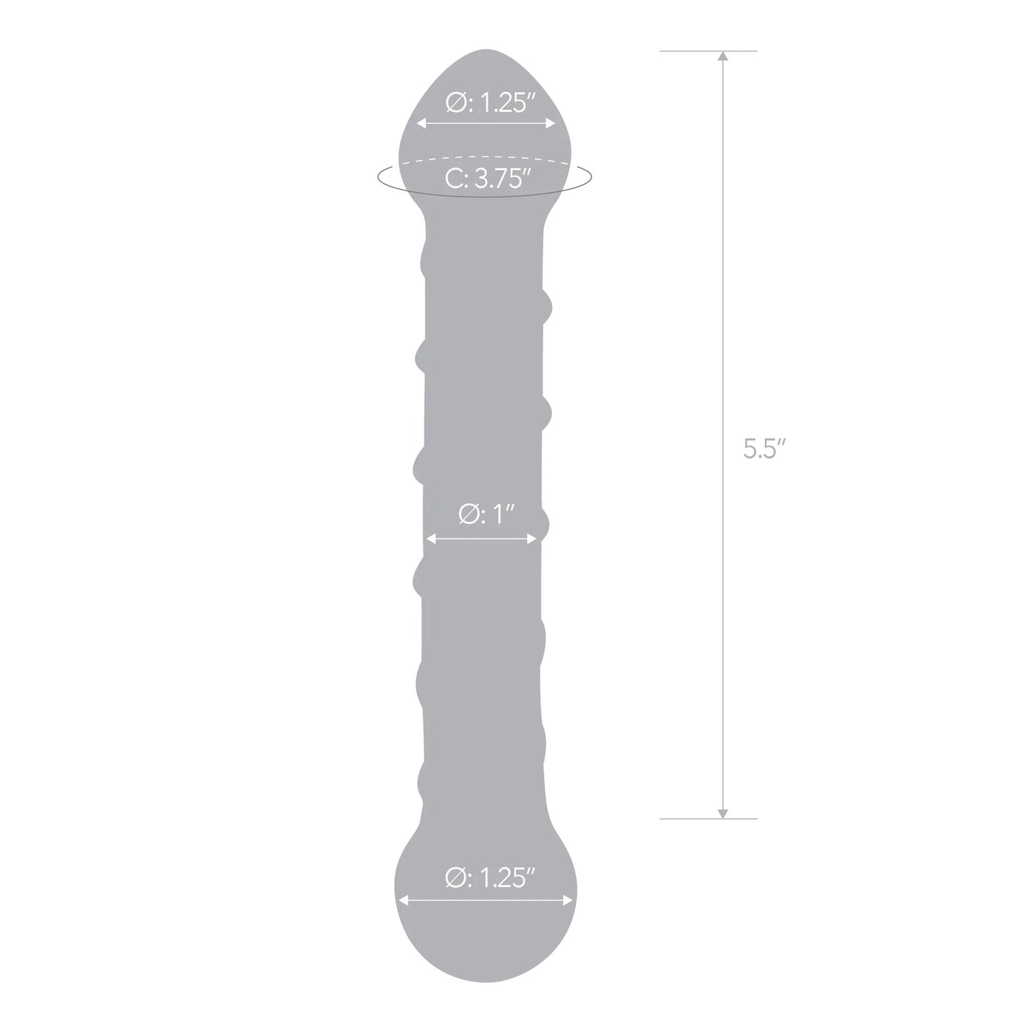 Electric Novelties 6.5 Inch Spiral Dildo – Blue – Borosilicate Glass