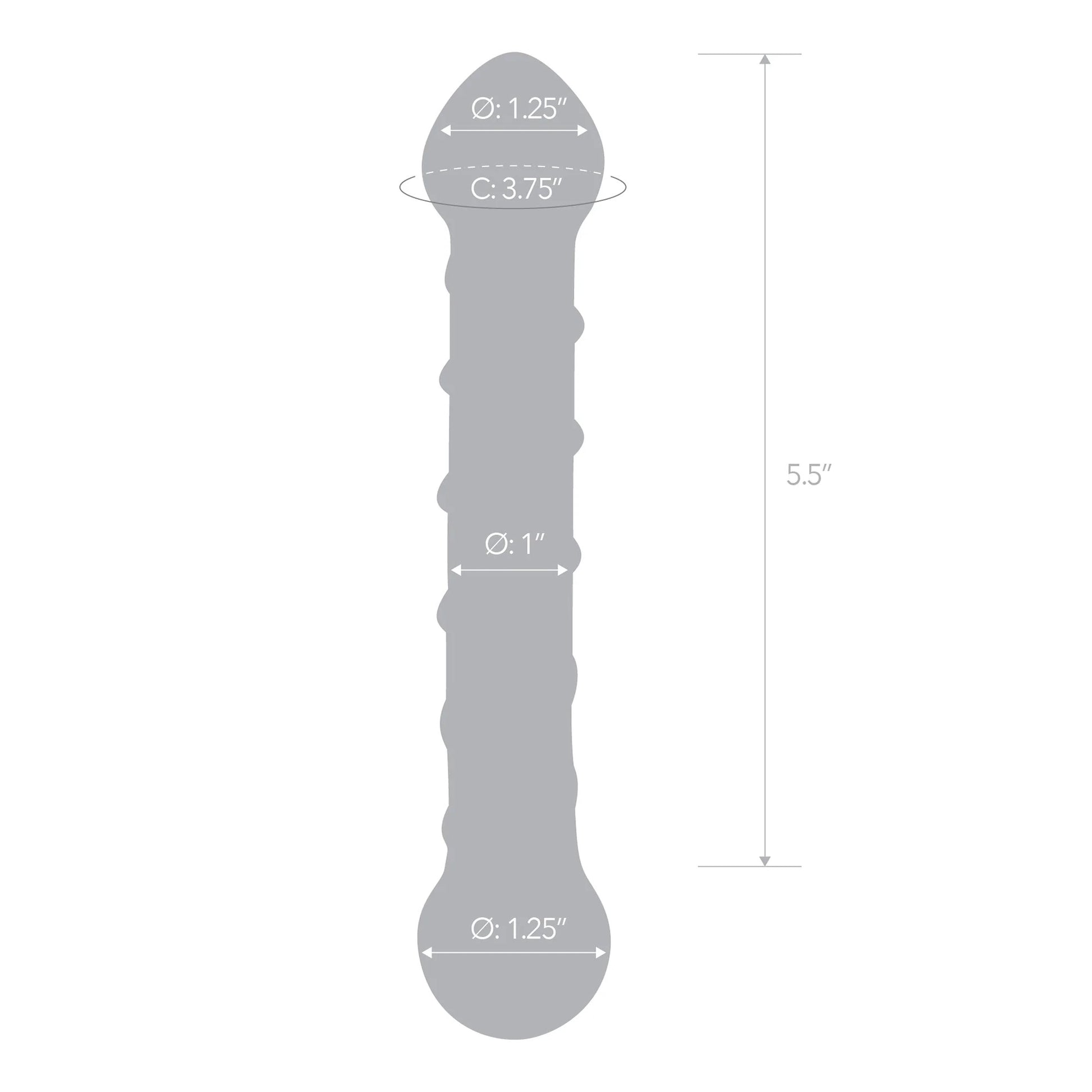 Electric Novelties 6.5 Inch Spiral Dildo – Blue – Borosilicate Glass