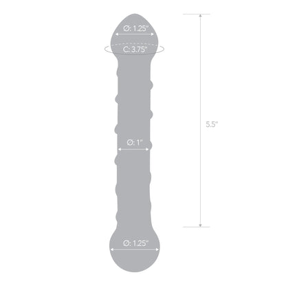 Electric Novelties 6.5 Inch Spiral Dildo – Blue – Borosilicate Glass