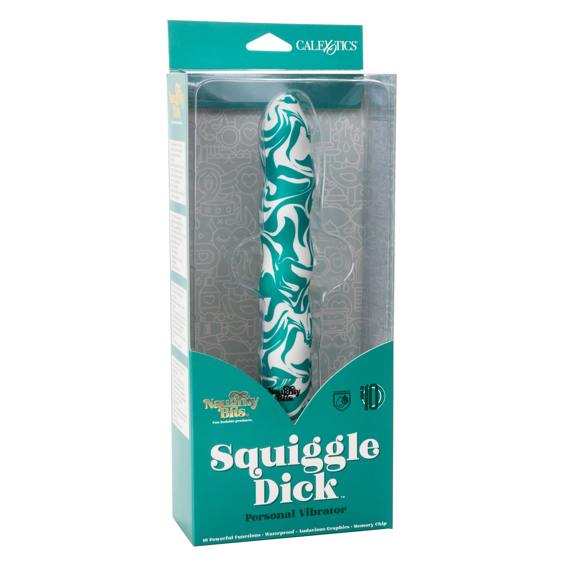 CalExotics Naughty Bits Squiggle Dick Personal Vibrator – Multi-Function Waterproof Design