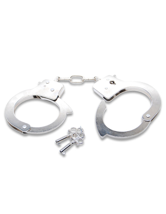 Pipedream Fetish Fantasy Series Official Cuffs – Silver Nickel-Plated Steel