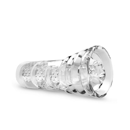 M for Men All Nighter Stroker – Clear – Self-Lubricating and Ribbed