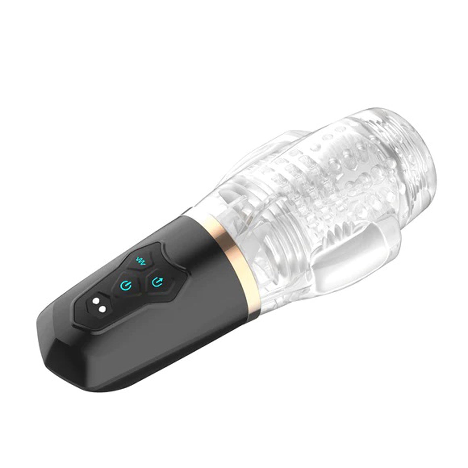 The Male Rose 2 Dual Motor Masturbator with 10 Vibration and 5 Suction Modes - Clear