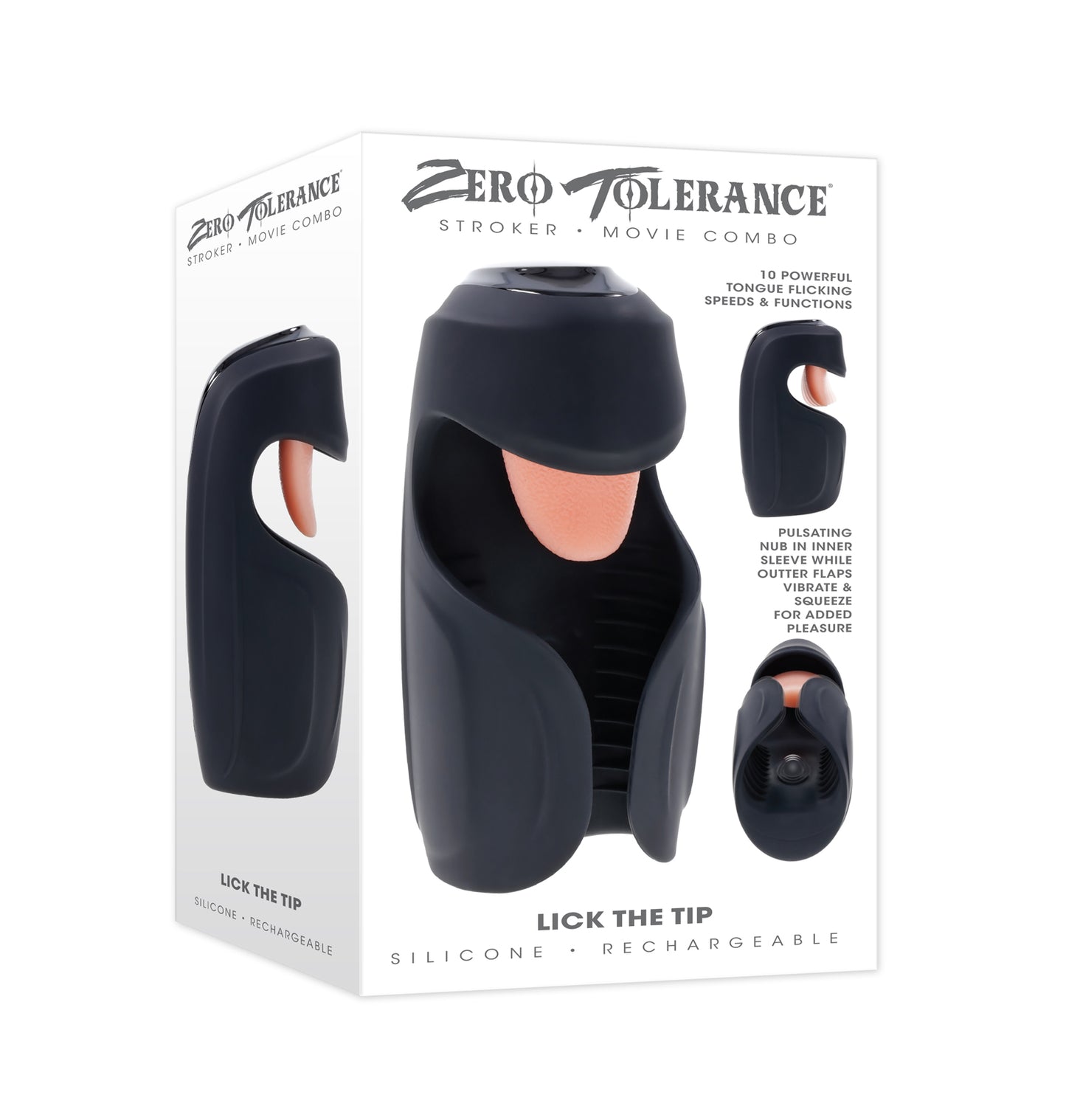 Evolved Novelties Lick the Tip Vibrating Stroker – Black