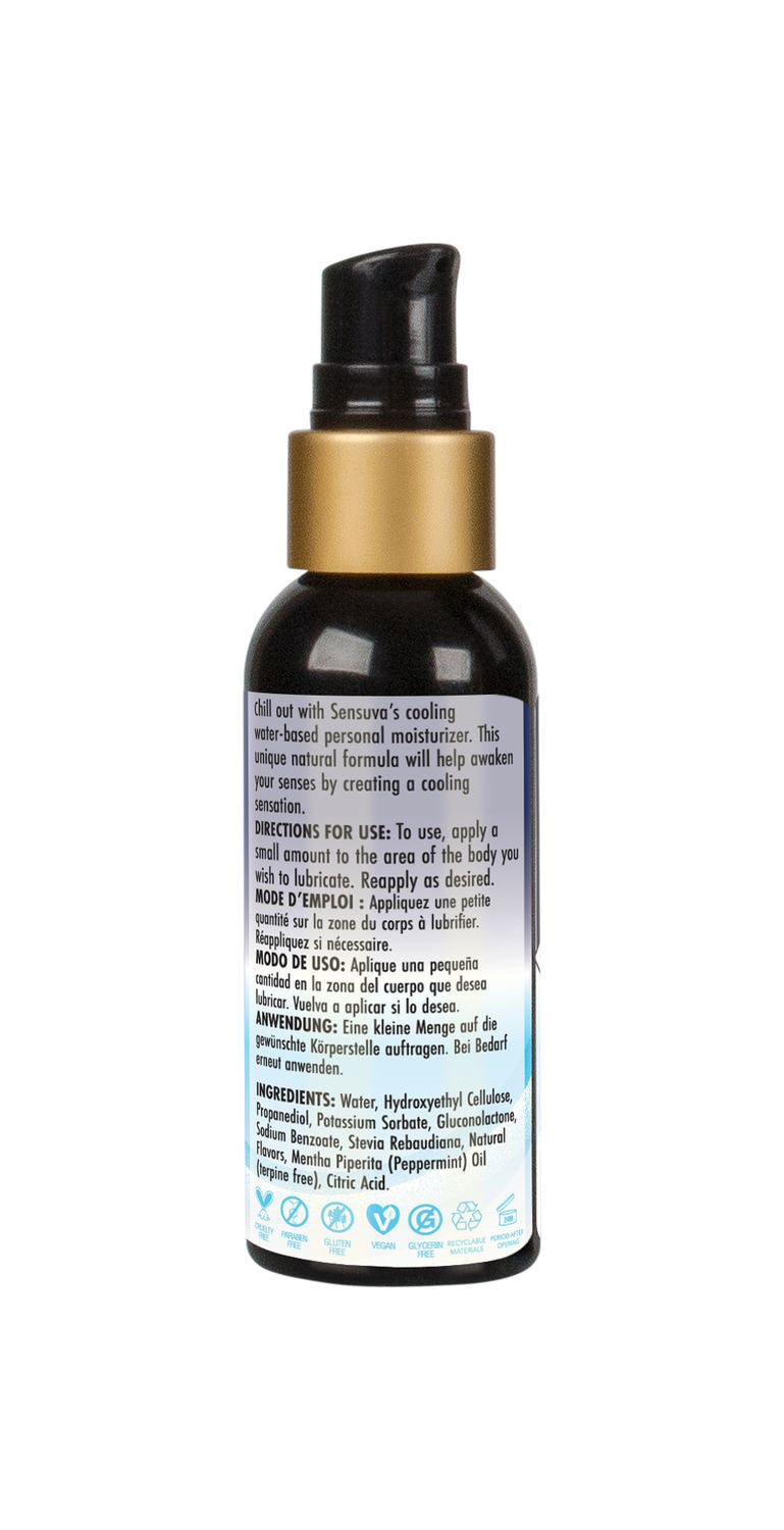 Sensuva Arctic Chill Natural Water-Based Cooling Lubricant 2oz – Cooling Intimate Moisturizer