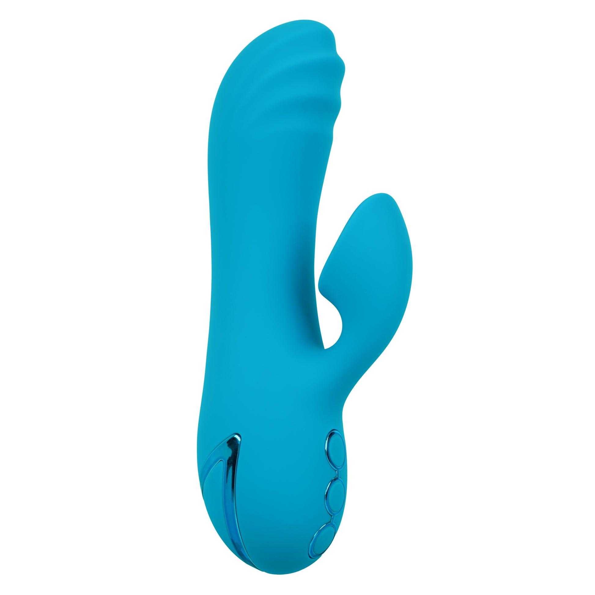 CalExotics California Dreaming Sunset Beach Seducer – Blue – Dual Stimulator with Vibration and Suction