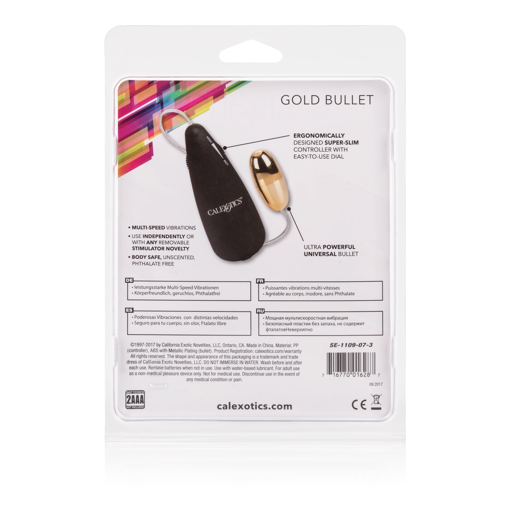 CalExotics Golden Bullet Vibrator – Multi-Speed – Black
