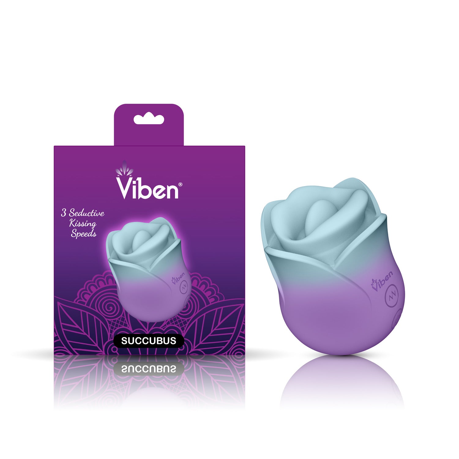 Viben Succubus Vibrating Kissing Rose - Multi-Function Waterproof Stimulator