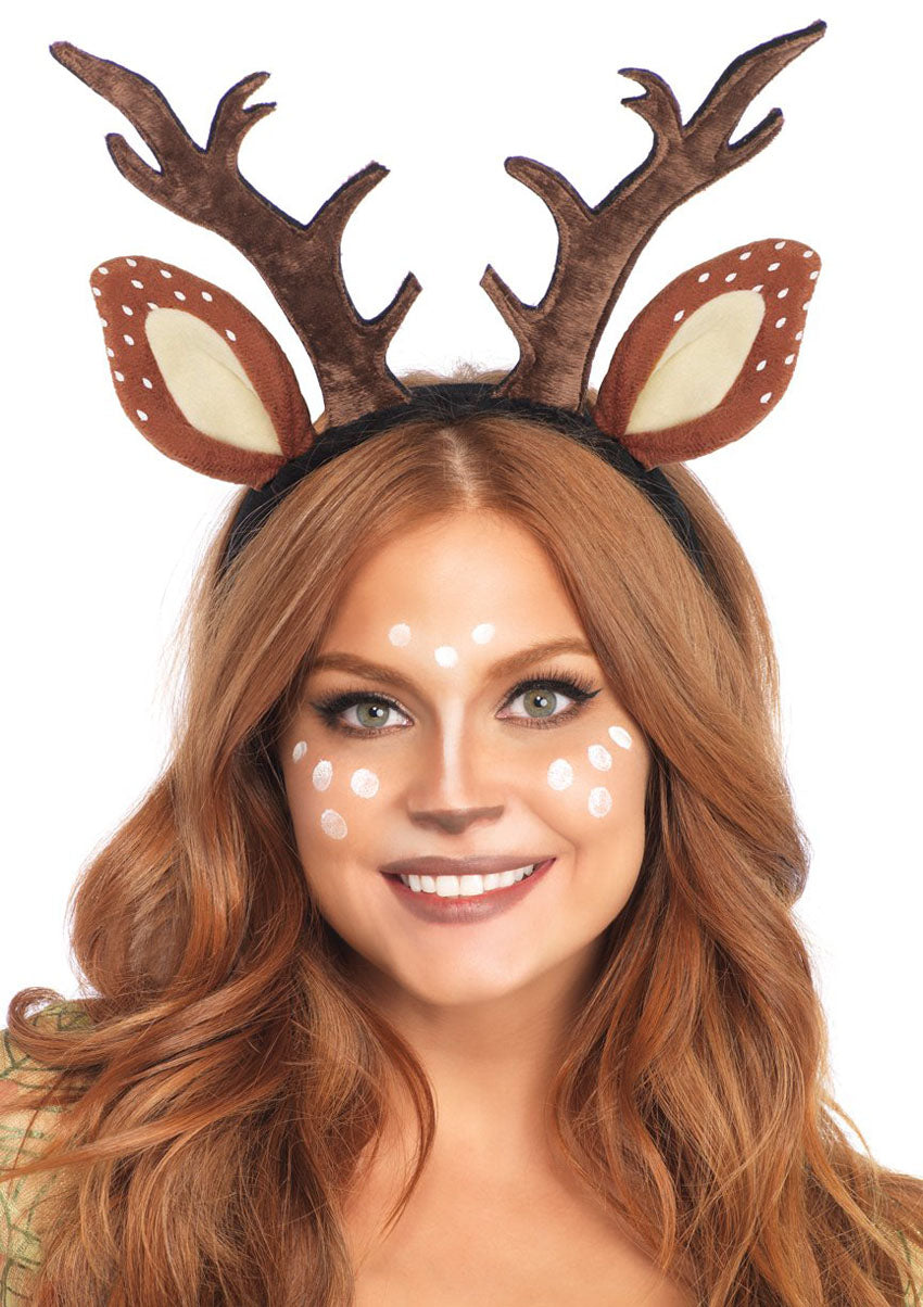Leg Avenue Fawn Ear Antler Animal Costume Headband – Brown