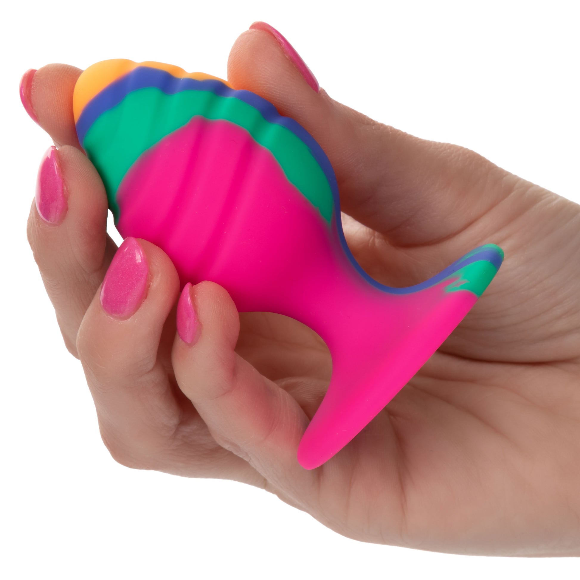CalExotics Cheeky Medium Swirl Tie-Dye Plug with Suction Cup Base - Multi