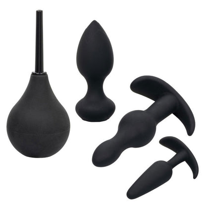 CalExotics Pleasure Kits Anal Explorer Collection - Black - 4-Piece Set with Rechargeable Probe