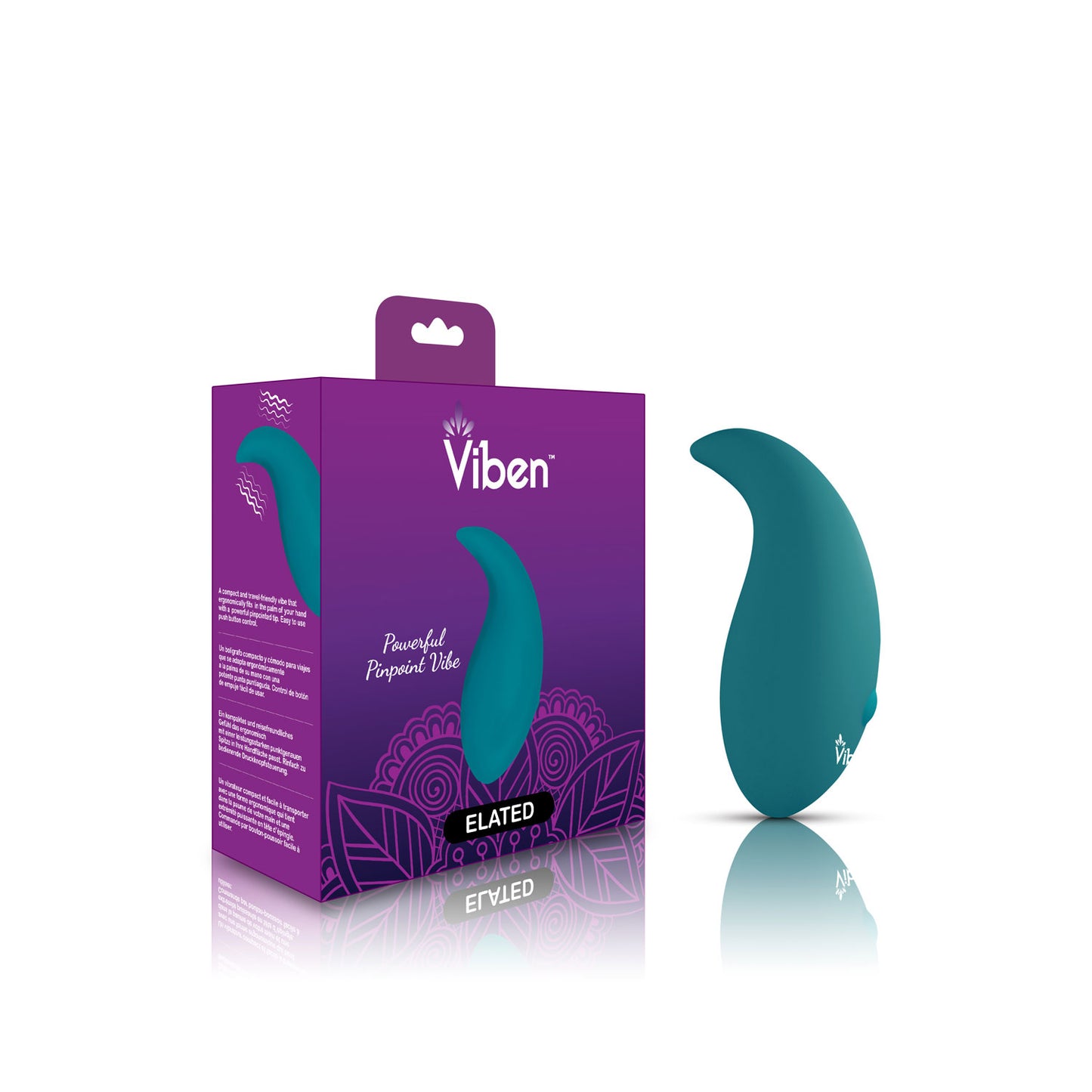 Elated Pinpoint Stimulator - Handheld Vibrator with 10 Functions - Blue