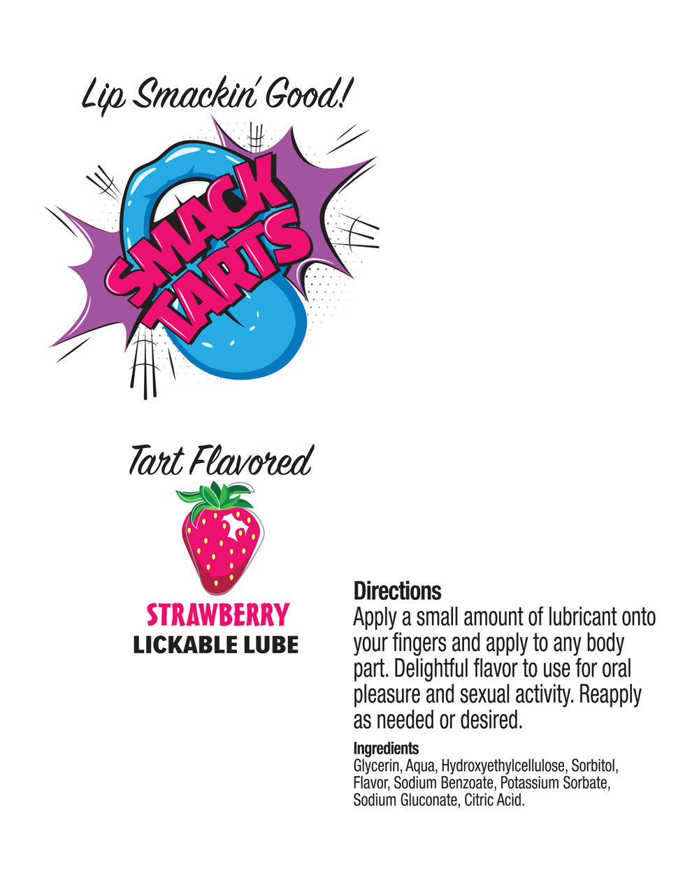 Little Genie Smack Tarts Lickable Flavored Lubricant - Strawberry - 2oz