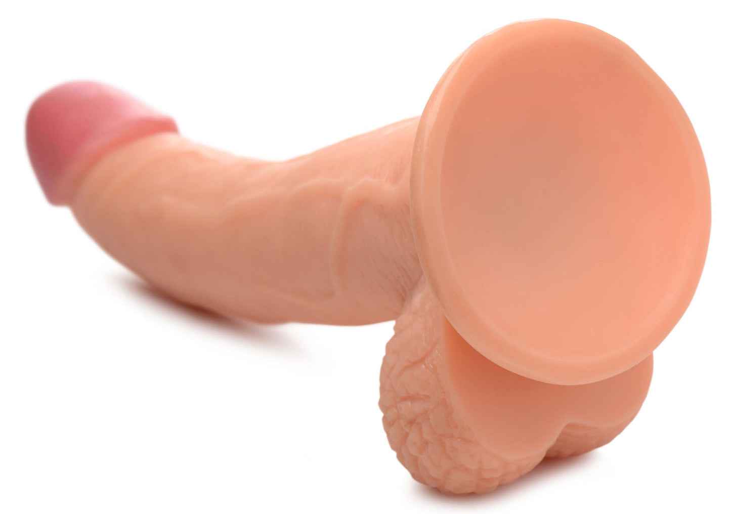 Pop Pecker 7.5 Inch Dildo with Balls – Beige