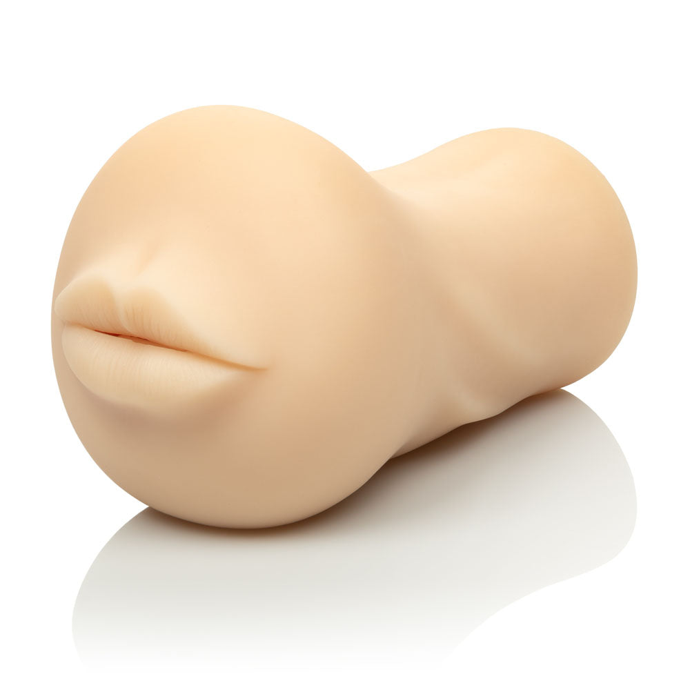CalExotics Stroke It Mouth - Realistic Stroker with Textured Chamber - Ivory