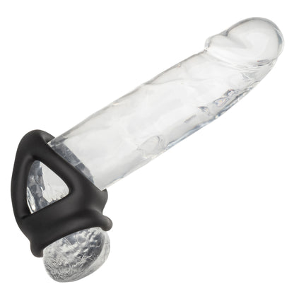 CalExotics Alpha Liquid Silicone Dual Cage and Ring - Black