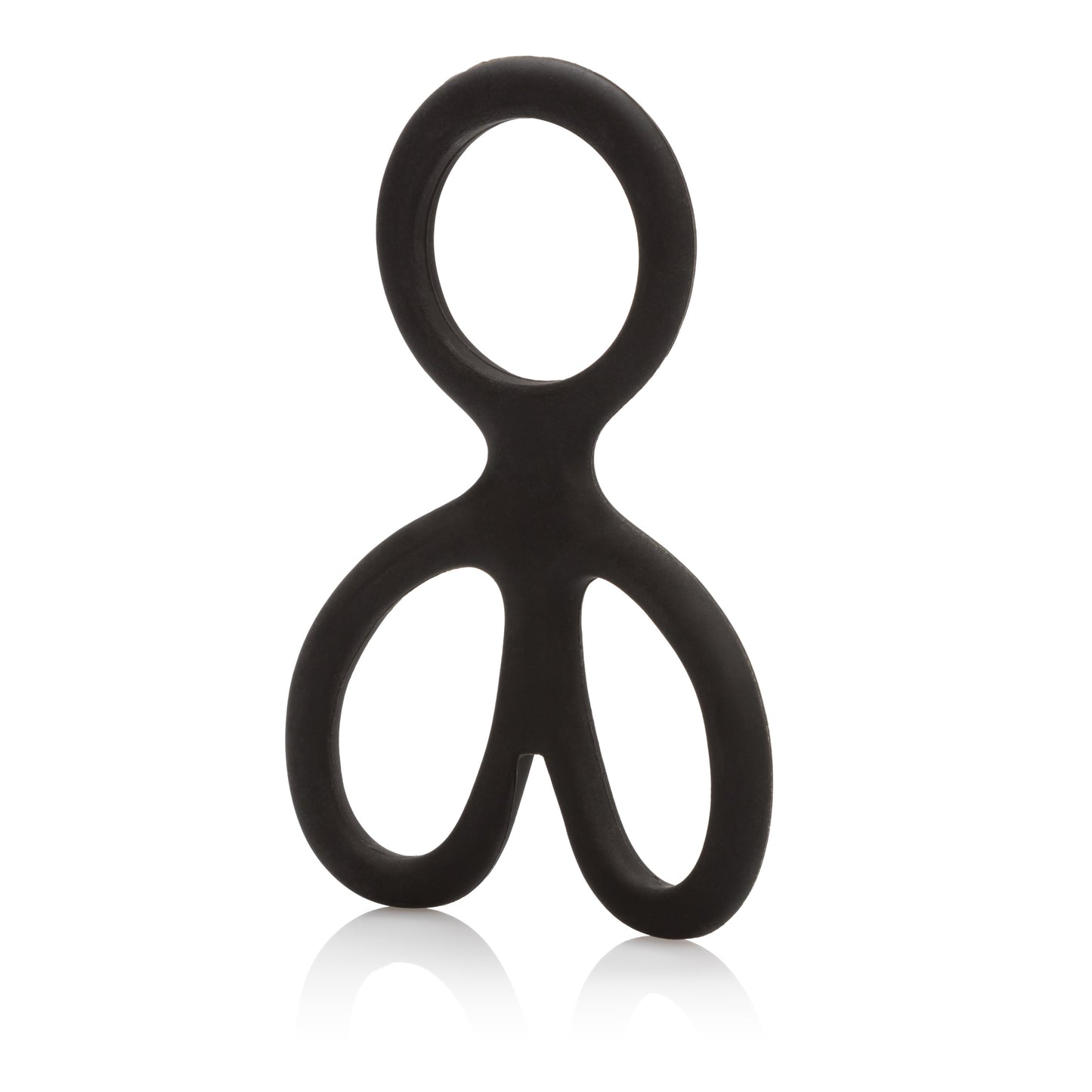 CalExotics Silicone Ball Spreader with Independent Scrotum Rings – Black