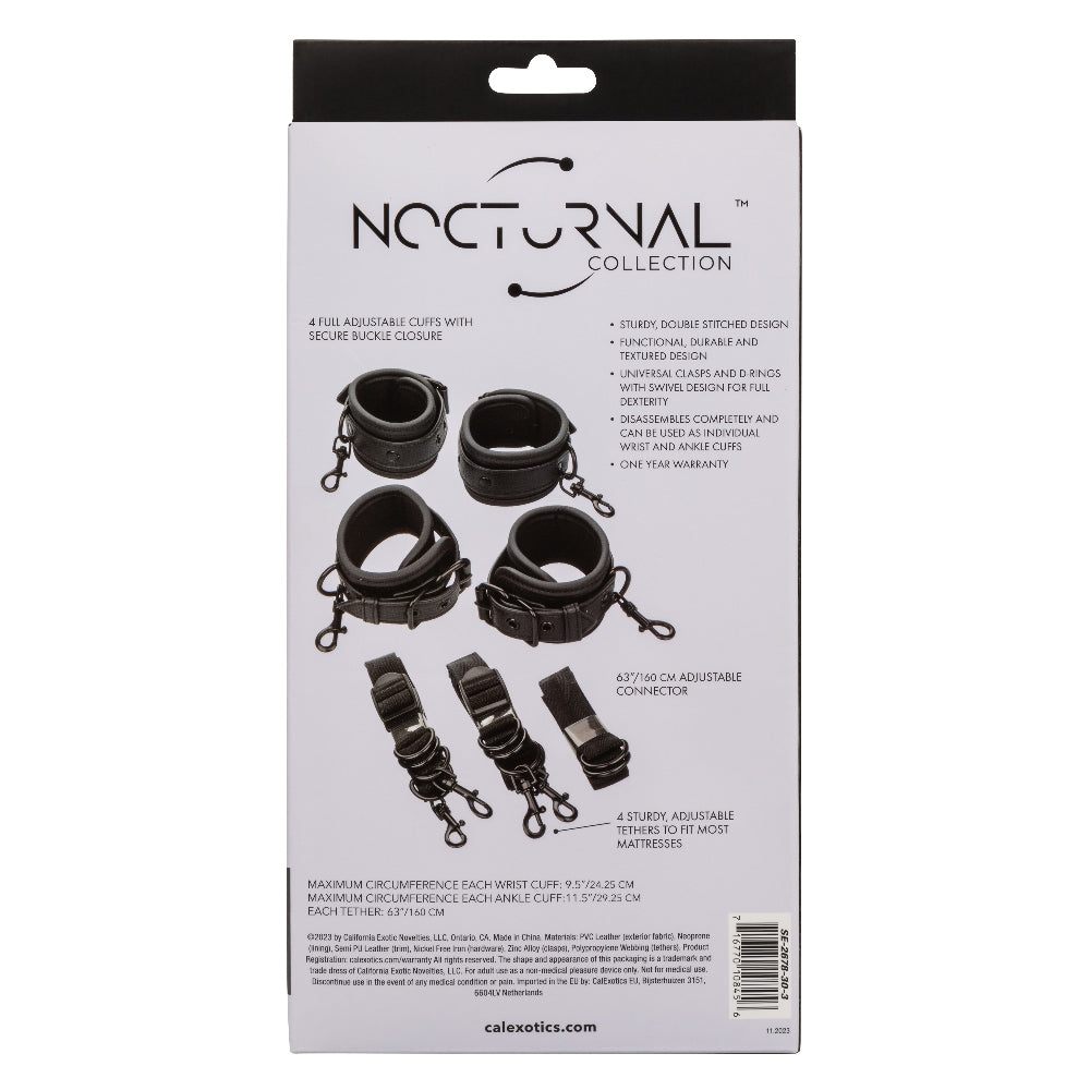 CalExotics Nocturnal Collection Bed Restraints Set – Black